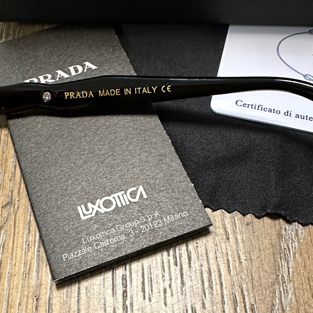 Prada Gold and Black Round Sunglasses - Picture 5 of 6